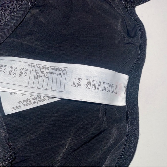 Forever 21 Underwire Corset Bustier Slinky Black Bodysuit Size Stretchy Medium - Picture 7 of 11